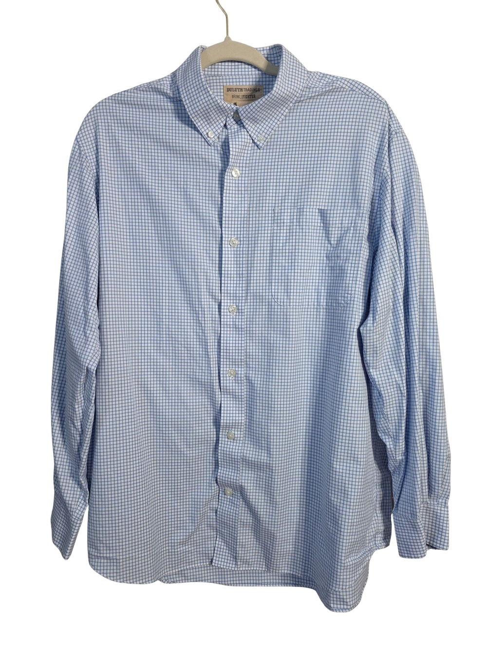 Duluth Trading Co Men's Wrinklefighter Relaxed Fit Long Sleeve Shirt MENS L